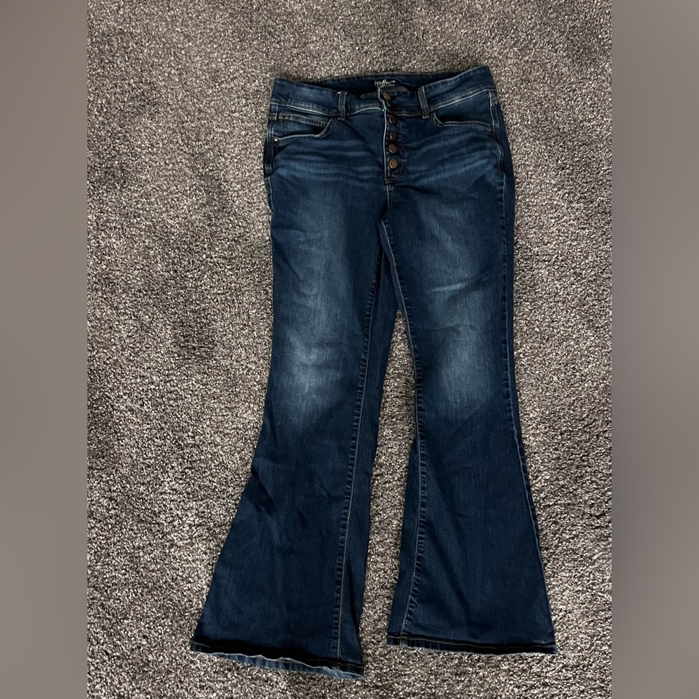 Maurices Everflex high-rise button fly jeans, size 16W